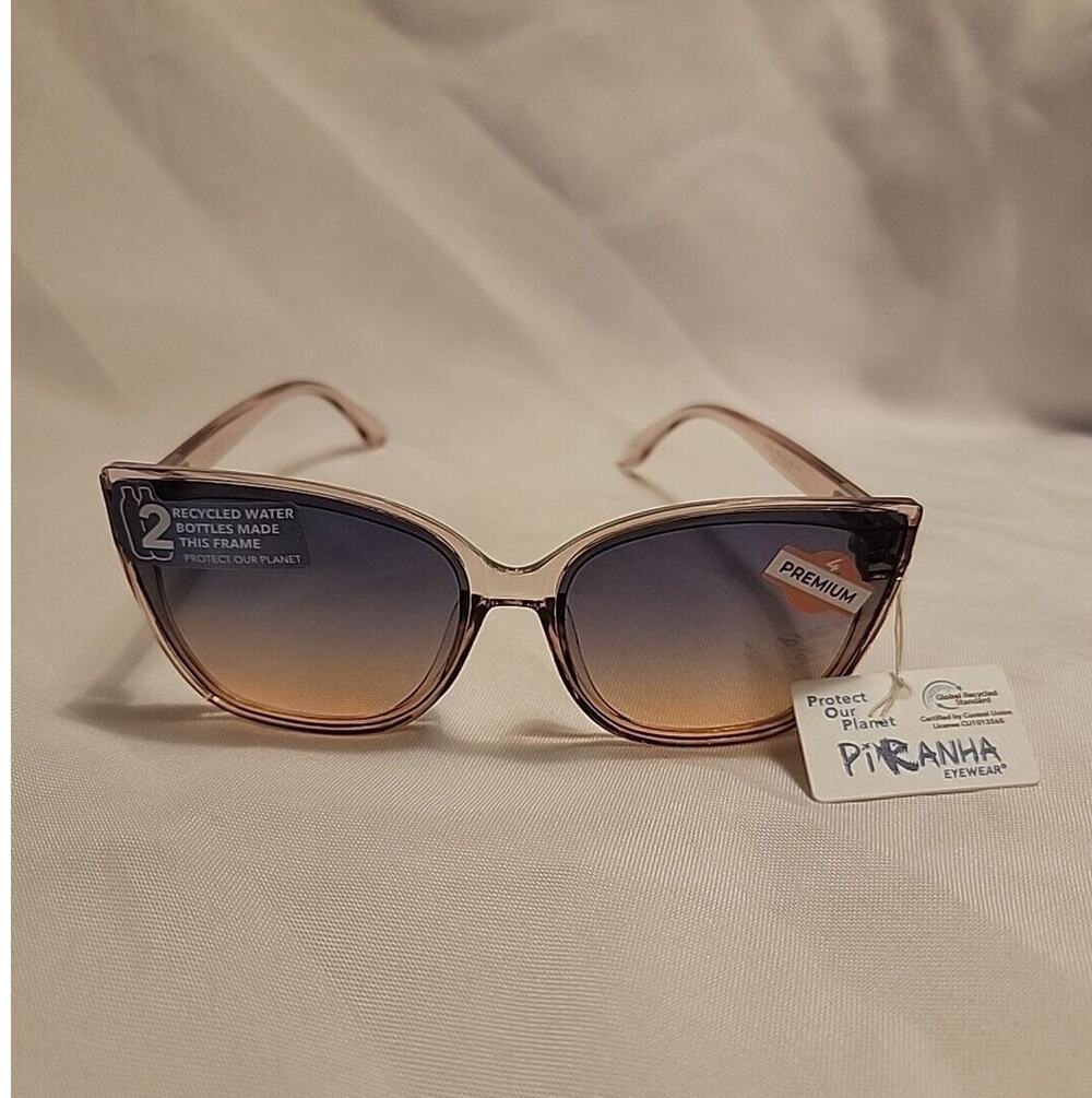 Piranha Designer Cat Eye Sunglasses Fashion Eyewear Brown Clear Frames # 62141